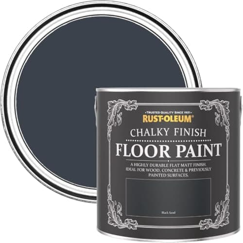 Image of Rust-Oleum Black Scratch-Proof Floor Paint in Matt Finish - Black Sand 2.5L