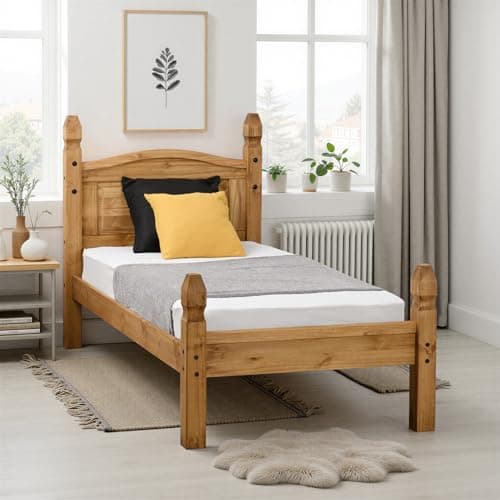 Image of Seconique Corona 3' Single Low End Bed in Distressed Waxed Pine
