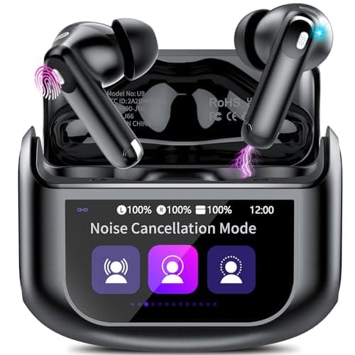 Image of 2026 Wireless Earbuds, Bluetooth 5.4 Headphones In Ear with Multifunctional Touch Screen, 48H HiFi Stereo Ear Buds with ANC/ENC Noise Cancelling/Transparency Mode, 5 EQ Modes, IPX7 Earphones for Sport