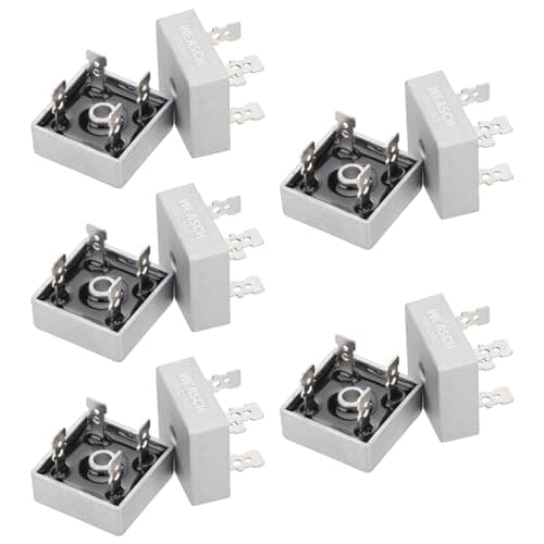 Image of Weasch 10Pcs Bridge Rectifier Diode, KBPC2510, AC to DC, 1000V 25A, 4 Pin, Full Wave Single Phase Metal Housing Bridge Rectifier (10)