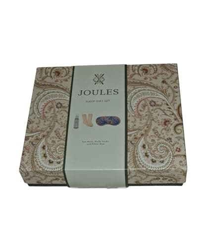 Image of Joules-London Sleep Gift Set with Eye Mask, Fluffy Socks and Pillow Mist, Luxury Bedtime Relaxation Kit, 100ml