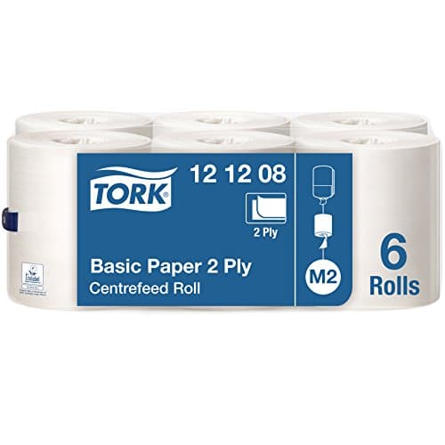 Image of Tork Basic Centrefeed Wiping Paper White M2, Multipurpose Paper Towels, 6 x 121.5m, 121208