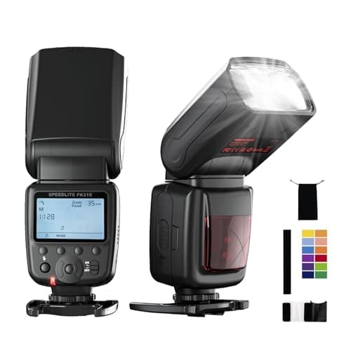 Image of PHOTOOLEX LCD Flash Speedlite for Canon Nikon Sony Panasonic Olympus Fujifilm Pentax and Other DSLR Cameras and Digital Cameras Speedlight with Standard Hot Shoe for Studio Photography Photoshoot
