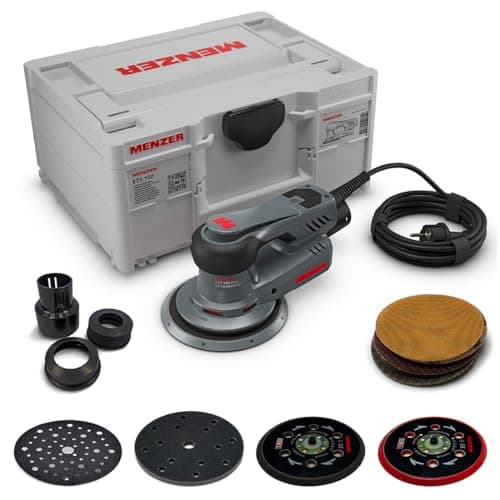 Image of MENZER Random Orbital Sander ETS 150 5.0 (Coarse + Intermediate Scuffing) incl. systainer³, 3 Backing Pads + Protection, Interface Pad, Sanding Discs