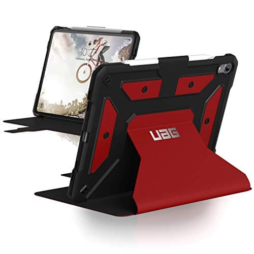 Image of URBAN ARMOR GEAR UAG Folio iPad Pro 11-inch Metropolis Feather-Light Rugged [Magma] Military Drop Tested iPad Case with Apple Pencil Holder