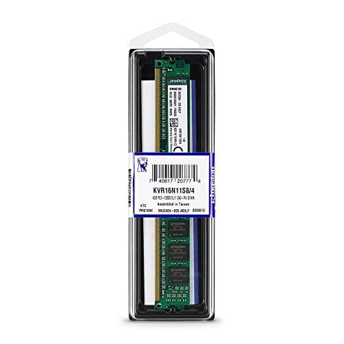 Image of Kingston ValueRAM 4GB 1600MT/s DDR3 Non-ECC CL11 DIMM 1Rx8 1.5V KVR16N11S8/4 Desktop Memory