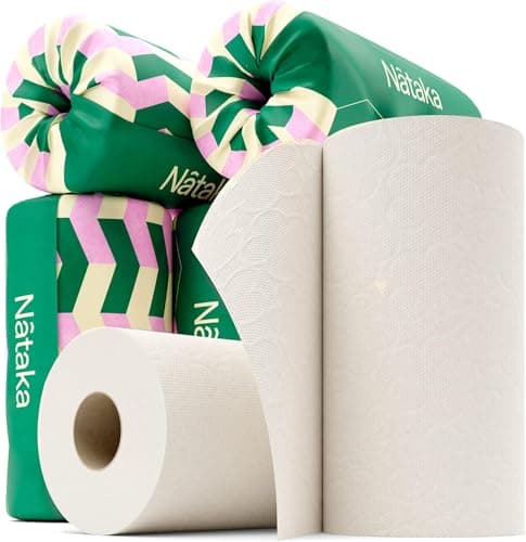 Image of Bamboo Paper Towels, 6 Pack x 2-Ply Large & Eco Friendly Roll - Hypoallergenic, 100% Biodegradable, Plastic and Chemical Free, Absorbent Kitchen Towels
