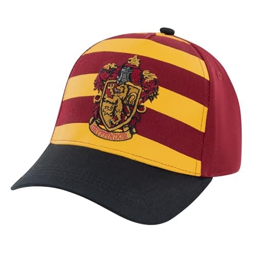 Image of Harry Potter Boys Striped Cap - Hogwarts House Themes for Ages 4-16, Gryffindor, One Size