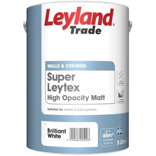 Image of Leyland Trade Matt Emulsion Paint - Brilliant White 5L