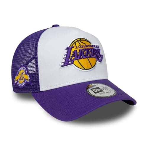 Image of New Era Los Angeles Lakers A-Frame Trucker Cap Purple