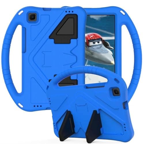 Image of Kids Case For Huawei M3 Lite 8.0-Inch, Tablet Cover Compatible with Huawei MediaPad M3 Lite Handle Stand Case, Children Friendly Durable EVA Foam Lightweight Shockproof Protective, Blue