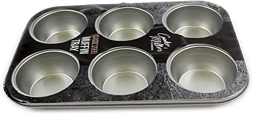 Image of Non-Stick 6 Cupcake Baking Tray Muffin Yorkshire Pudding Baking Tray