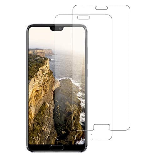 Image of Tempered Glass Screen Protector for Huawei P20, [2 PACK] Easy Bubble-Free Installation HD Ultra Clear shatterproof 9H Hardness and Anti Fingerprint Oleo-phobic Coating (Huawei P20, Screen Protector)