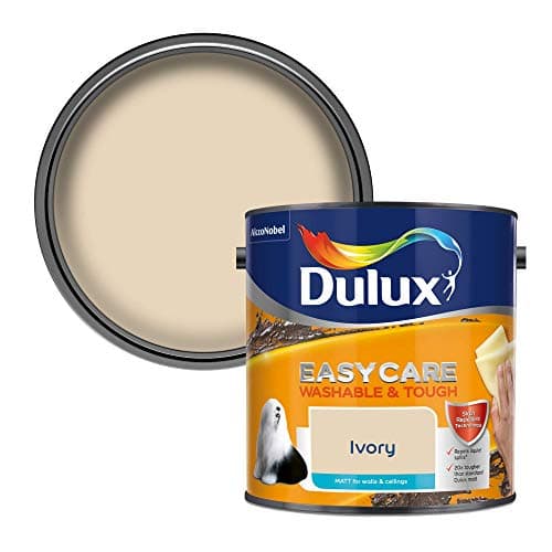 Image of Dulux Easycare Washable and Tough Matt Emulsion Paint For Walls And Ceilings - Ivory 2.5 Litres