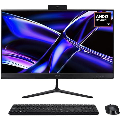 Image of Acer Aspire C27-B All-in-One Desktop | AMD Ryzen 7 350 | 16GB RAM | 1TB SSD | 27" Full HD Display | Integrated Radeon Graphics | Windows 11 | Sleek All In One PC | Home & Office Desktop | Black