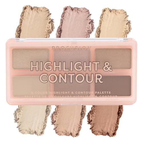 Image of Profusion Cosmetics Highlight & Contour Pallete - Light Medium (buildable and blendable contour shades perfect to define your natural features)