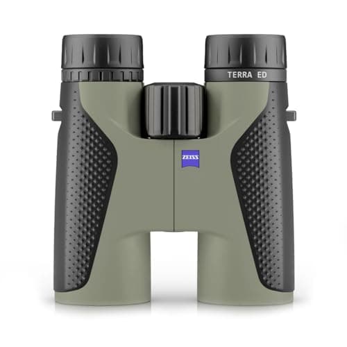 Image of ZEISS Terra ED Binoculars 10x42 Waterproof, and Fast Focusing with Coated Glass for Optimal Clarity in All Weather Conditions for Bird Watching, Hunting, Sightseeing, Black-Green (Black-Green)