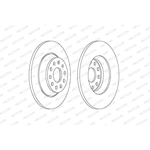 Image of FERODO BRAKE DISC | DDF2506C | REAR | FOR AUDI A3 SPORTBACK 2012-2021 | OE-MATCHING QUALITY | SMOOTH & QUIET PERFORMANCE