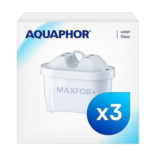 Image of AQUAPHOR Maxfor+ Replacement Filter Cartridge Pack of 3 - Compatible with All Aquaphor Maxfor+ Filter jugs and Other Leading Brand jugs | Reduces Chlorine, Limescale, Microplastics and PFAS