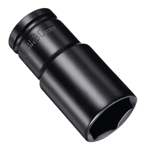 Image of Juttzzei Deep Impact Socket - 1/2 Inch Drive by 30mm, Heat-Treated CR-V Steel Socket with 78mm Length, 6-Point Metric Sizes for Car & Home Repair