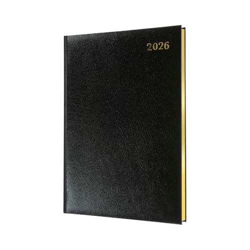 Image of Collins - Management - Quarto 2026 12 Month Calendar Year Planner, Week-to-View with Appointments Diary - Black (QB7.99-25)