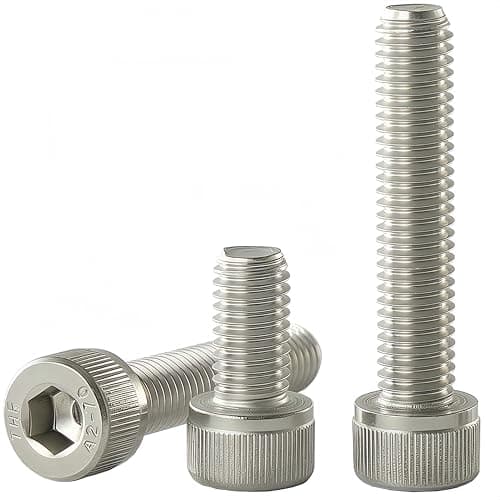 Image of YIIFLY M10x1.5 bolt, M10x 20mm Socket Head Cap Screws Metric, Allen Socket Drive, 304 Stainless Steel (A2-70), Full Thread, Bright Finish, Machine Thread, Quantity 10