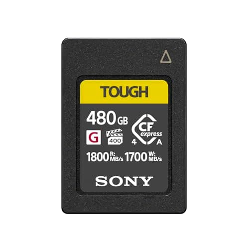 Image of Sony CEA-G Series TOUGH 480GB CFexpress Type A Memory Card – VPG400 Ultra High Speed (Up to 1800MB/s Read & 1700MB/s Write) – Prof 4K/8K Video, Bend-Proof, Waterproof & Shockproof – CEAG480T.CE7