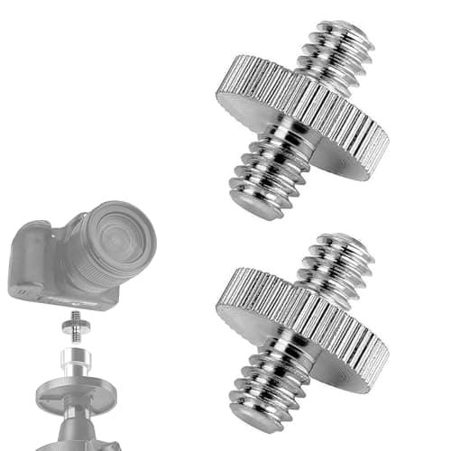 Image of 2 PCS Tripod Adapter, 1/4" To 1/4" Male Threaded Tripod Tripod Screw Adapter, Camera Tripod Adapter, Camera Adapter Screw, For Camera, Shoulder Rig, Light Stand