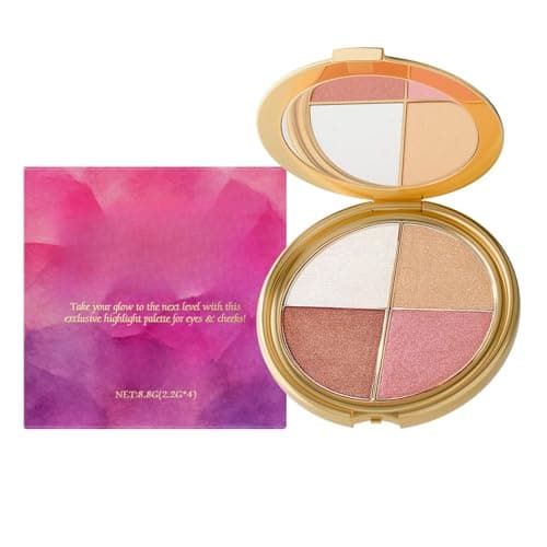 Image of All in One Makeup Palette - Cheek & Eyeshadow Palette - Face Palettes With Metallic Shimmer Eye Shadow, Highlighter Makeup, Blush - Natural Glow & Long Lasting Face Sculpting Contour Palettes