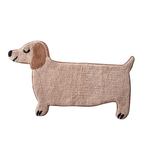 Image of Sass & Belle Sausage Dog Bath Mat – Fun 80x47cm Tufted Cotton Rug, Non-Slip & Absorbent, For Kids or Adults, Playful Bathroom Accessory with Cute Dachshund Design for Dog Lovers