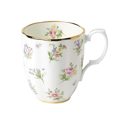 Image of Royal Albert 100 Years 40017592 1920 Spring Meadow Mug 0.4L/14.1fl White, Bone China, 0.4ltr, Cream