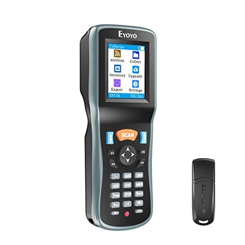 Image of Eyoyo 2D Inventory Scanner Data Collector, Portable QR 1D Wireless Barcode Scanner, Handheld Data Terminal Inventory Device with 2.2inch TFT Color LCD Screen Work with Warehouse Express
