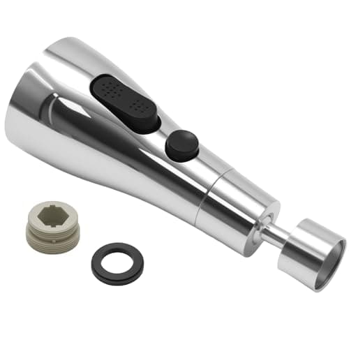 Image of Ollanoos Silver 360° Rotating Spray Head, FM22 M24 Kitchen Sink Faucet Spray Attachment, 3-Mode, Faucet Pressure Spray Nozzle Aerator for Cleaning and Water-Saving