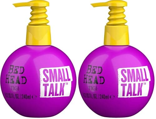 Image of Bed Head by TIGI Small Talk Volumising Styling Cream Multipack - 2-Pack Salon-ProThickening Hair Cream, Add Body, Texture, Shine and Volume to Fine, Flat or Thin Hair, Moisturising & Frizz-Free Style