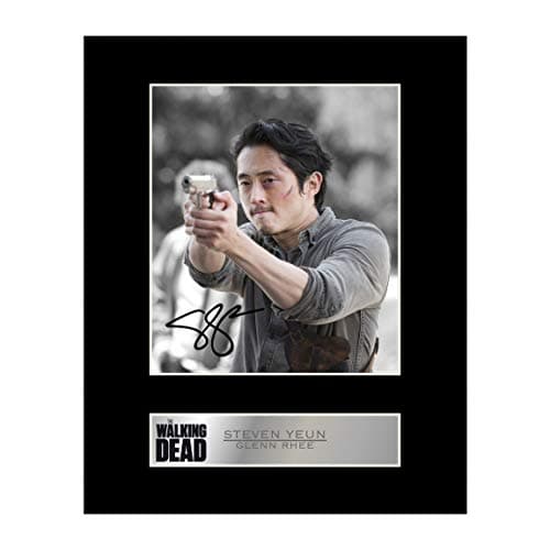 Image of Iconic pics Steven Yeun, Glenn Rhee Signed Mounted Photo Display The Walking Dead #2 Autographed Gift picture print
