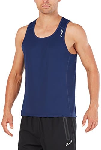 Image of 2XU Men BSR Active Singlet Singlet - Navy/Navy, S