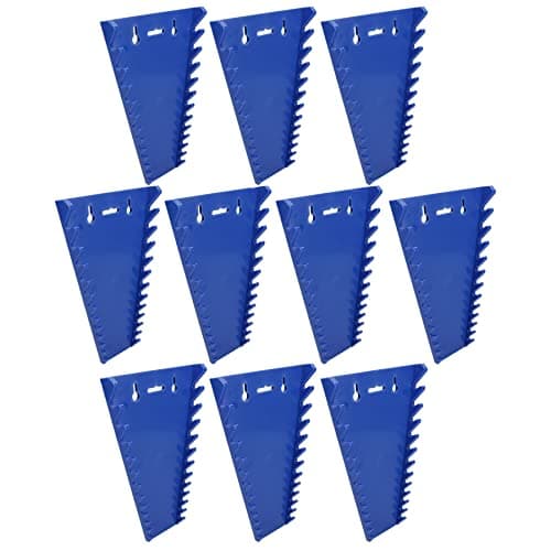 Image of AB Tools Blue Spanner Wrench Storage Rack Holder Hanger Organiser Tray 12 Spanners 10pc