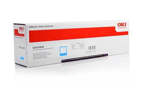 Image of Original Toner for OKI C 830 N Oki C810 44059107 – Printer cartridge – Cyan – 8000 pages