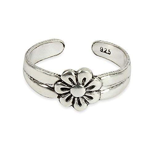 Image of Sterling Silver daisy Flower Ajustable Toe Ring