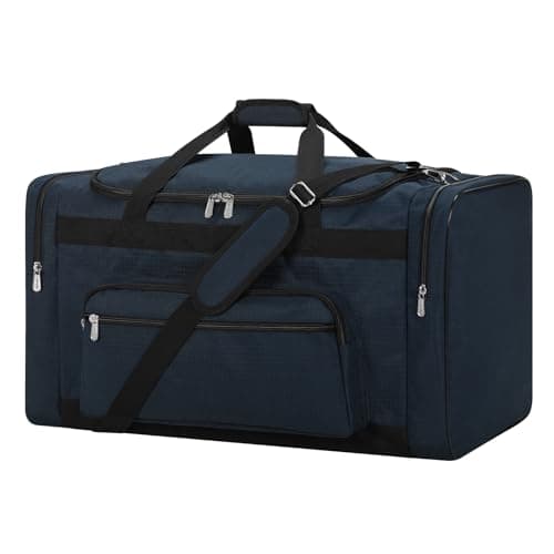 Image of Sport Holdall Duffle Bag 75L Gym Duffle Bag with Shoulder Strap Overnight Weekender Bag for Men and Women (Navy Blue, 75L)