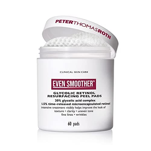Image of Peter Thomas Roth Even Smoother Glycolic Retinol Resurfacing Peel Pads, Glycolic Acid Facial Peel with Retinol for Uneven Texture and Tone, 60 ct.