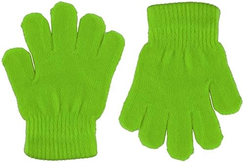 Image of Magic Warm Kids Knitted Gloves in Light Green, size: One Size