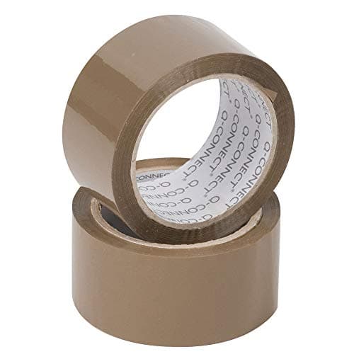 Image of Q-Connect Polypropylene Packaging Tape 50mm x 66m Brown [Pack of 6]
