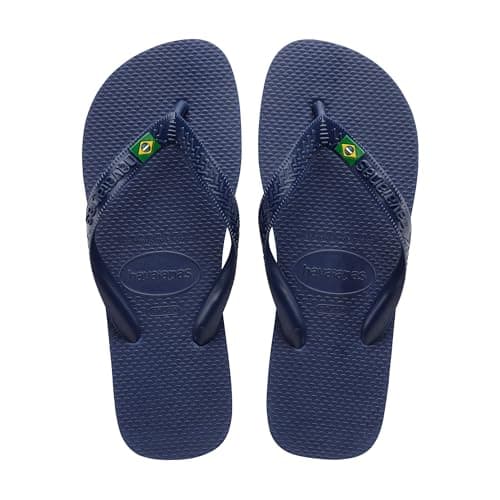 Image of Havaianas Top Brasil Unisex Adults FlipFlop Navy Blue 12/13 UK