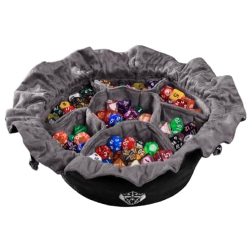 Image of CardKingPro Immense Dice Bags with Pockets - Black - Capacity 150+ Dice - Great Organizer for Hoarders & Collectors [Patented Design]