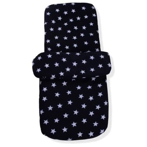 Image of Clair de Lune Black Star Fleece Universal Pushchair Footmuff