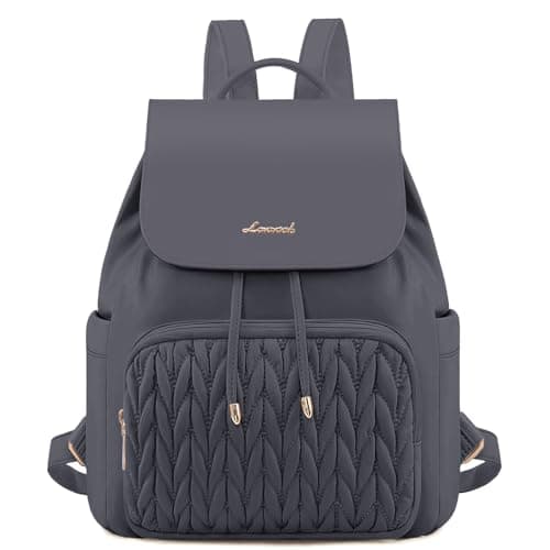 Image of LOVEVOOK Rucksack Bag for Women Small Fashion Backpack for Ladies Lightweight Handbag School Bags for Girls Anti-theft Mini Cute Daypack for Uni Work Travel, Grey