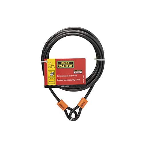 Image of Sterling 850C 8mm x 5.0m Double Loop Vinyl Coated Multi-Stranded Braided Steel Cable - Black