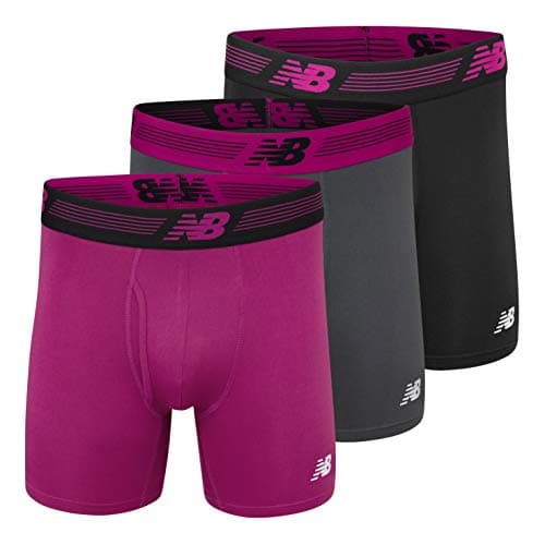 Image of New Balance Men's 6" Boxer Brief Fly Front with Pouch, 3-Pack