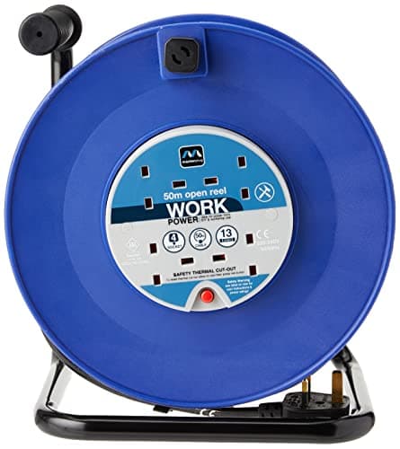 Image of masterplug HDCC5013/4BL-MP - Masterplug HDCC5013/4BL 50m 13A 4-Socket Open Cable Reel